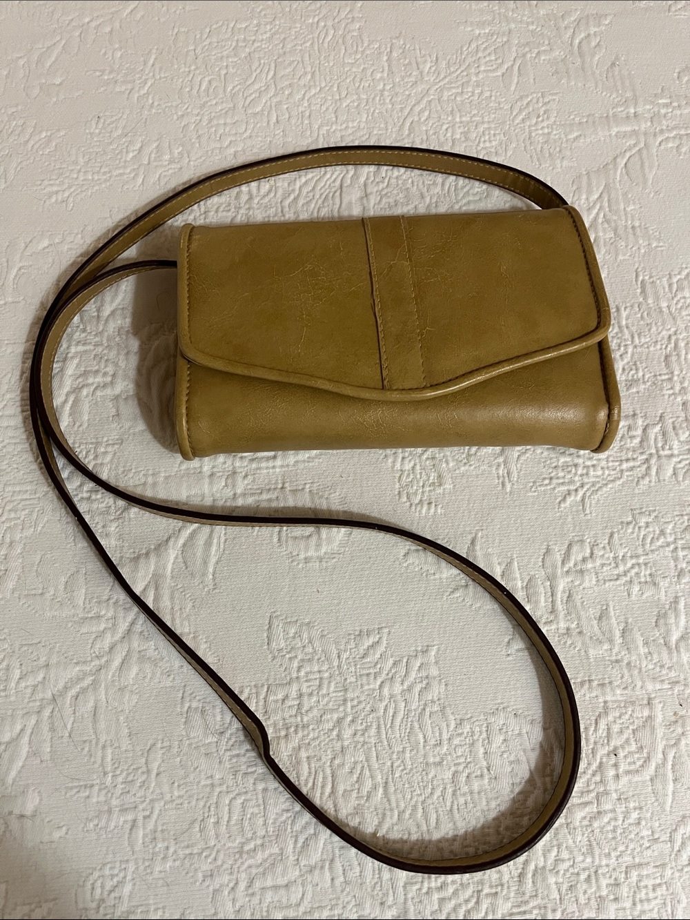 Bueno Mustard Crossbody Bag with Slim Strap 3 in 1 or as clutch or wallet